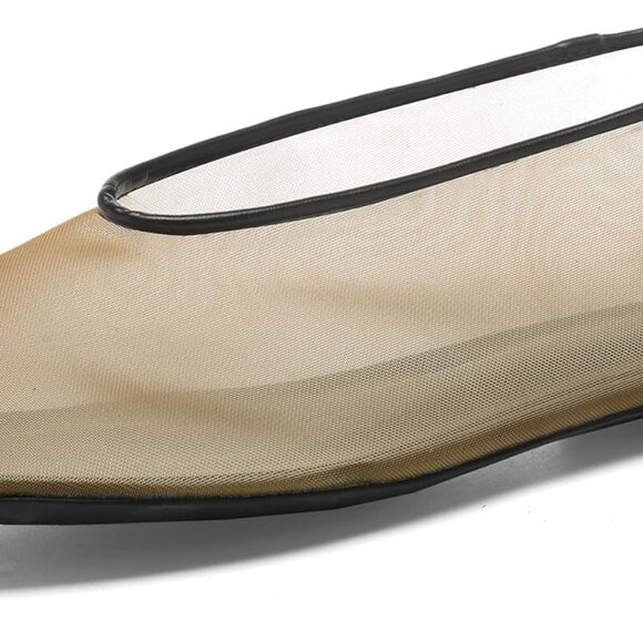 Women's Mesh Ballet Flats Round Toe Slip On Comfortable Dress Shoes - Picture 1 of 6